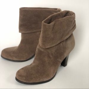 LIKE NEW - BCBGeneration Taupe Suede Booties